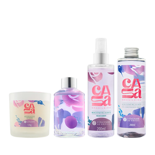 Combo Bem-Estar: Vela, Aromatizador e Perfume de Ambiente